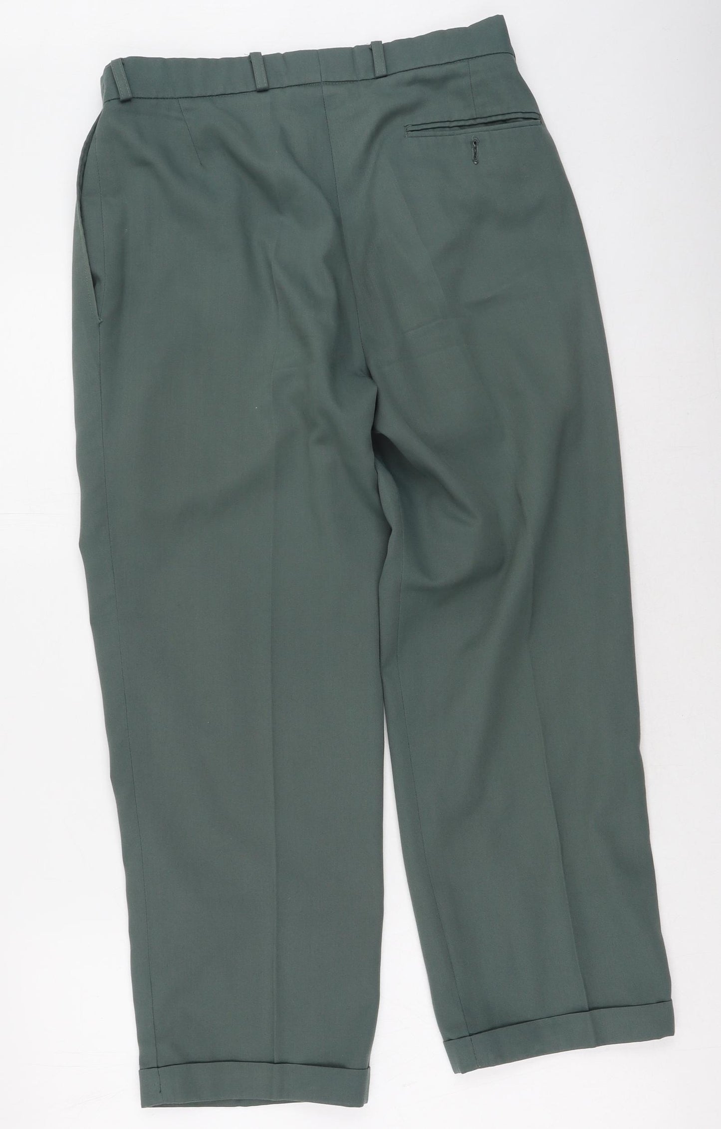 BHS Mens Green  Polyester Trousers  Size 30 in L28 in Regular