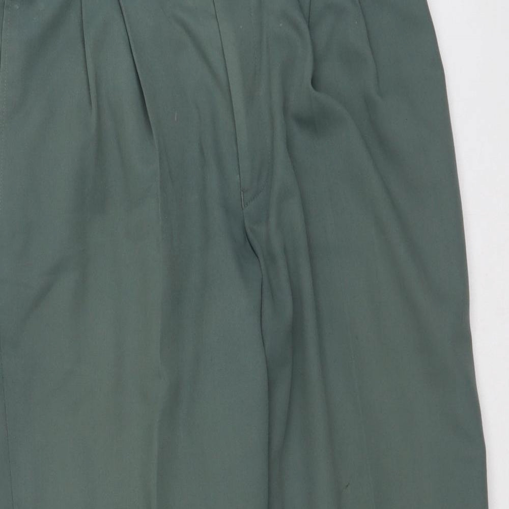 BHS Mens Green  Polyester Trousers  Size 30 in L28 in Regular