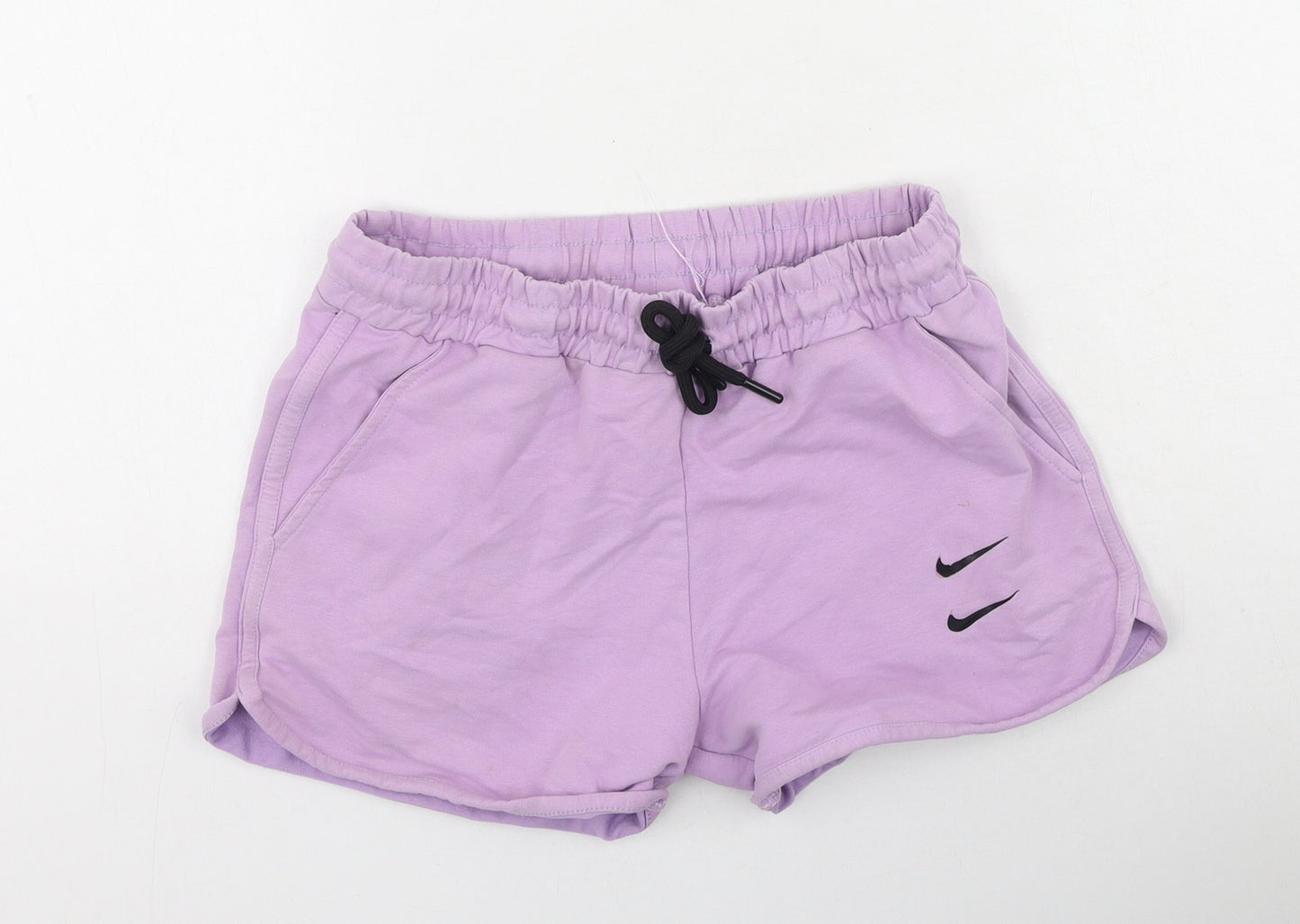 Nike  Womens Purple  Vinyl Sweat Shorts Size S L4 in Regular