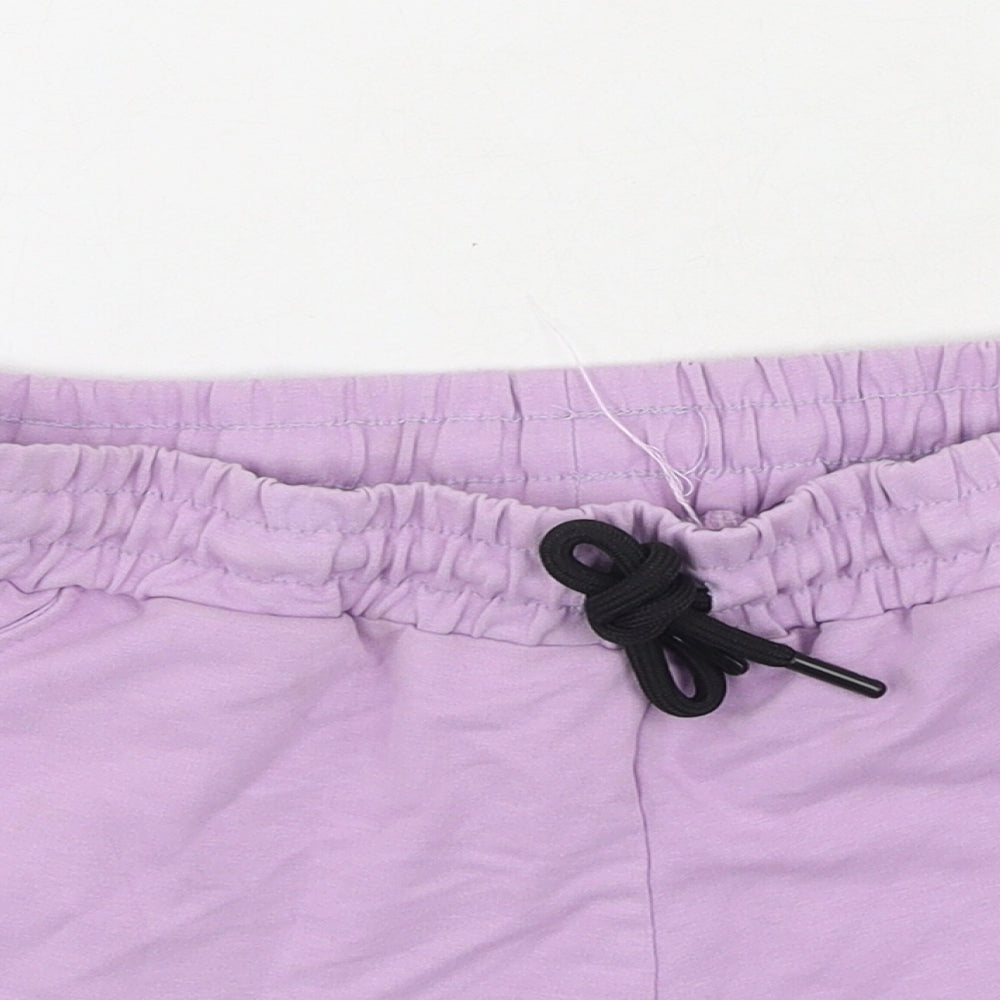 Nike  Womens Purple  Vinyl Sweat Shorts Size S L4 in Regular