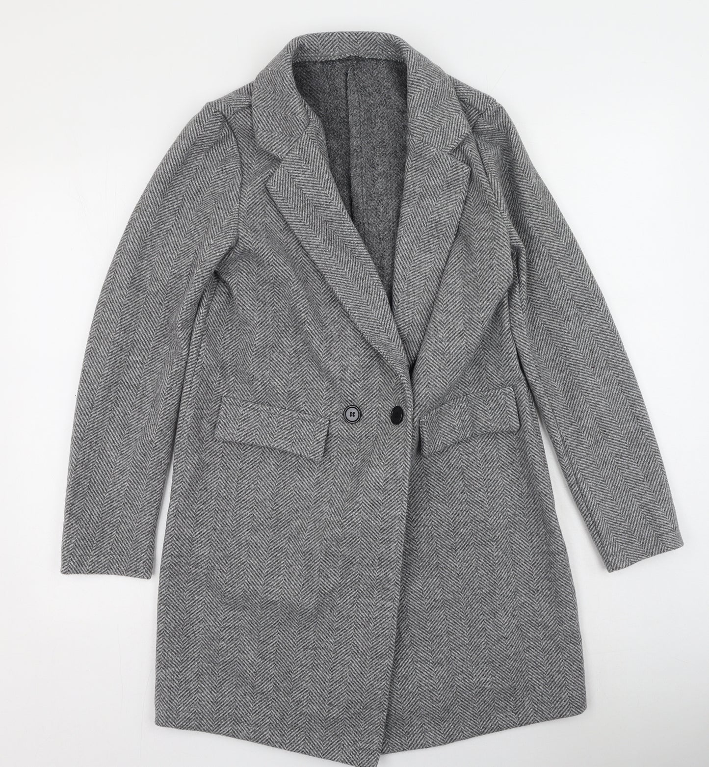 SheIn Womens Grey   Trench Coat Coatigan Size S