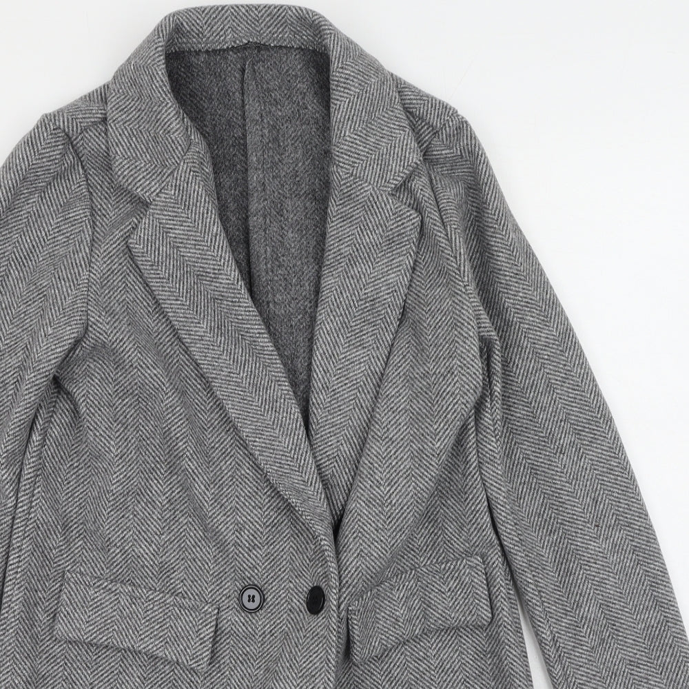 SheIn Womens Grey   Trench Coat Coatigan Size S
