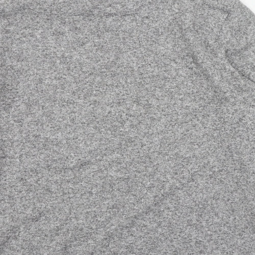 Zara Womens Grey Round Neck  Viscose Pullover Jumper Size S