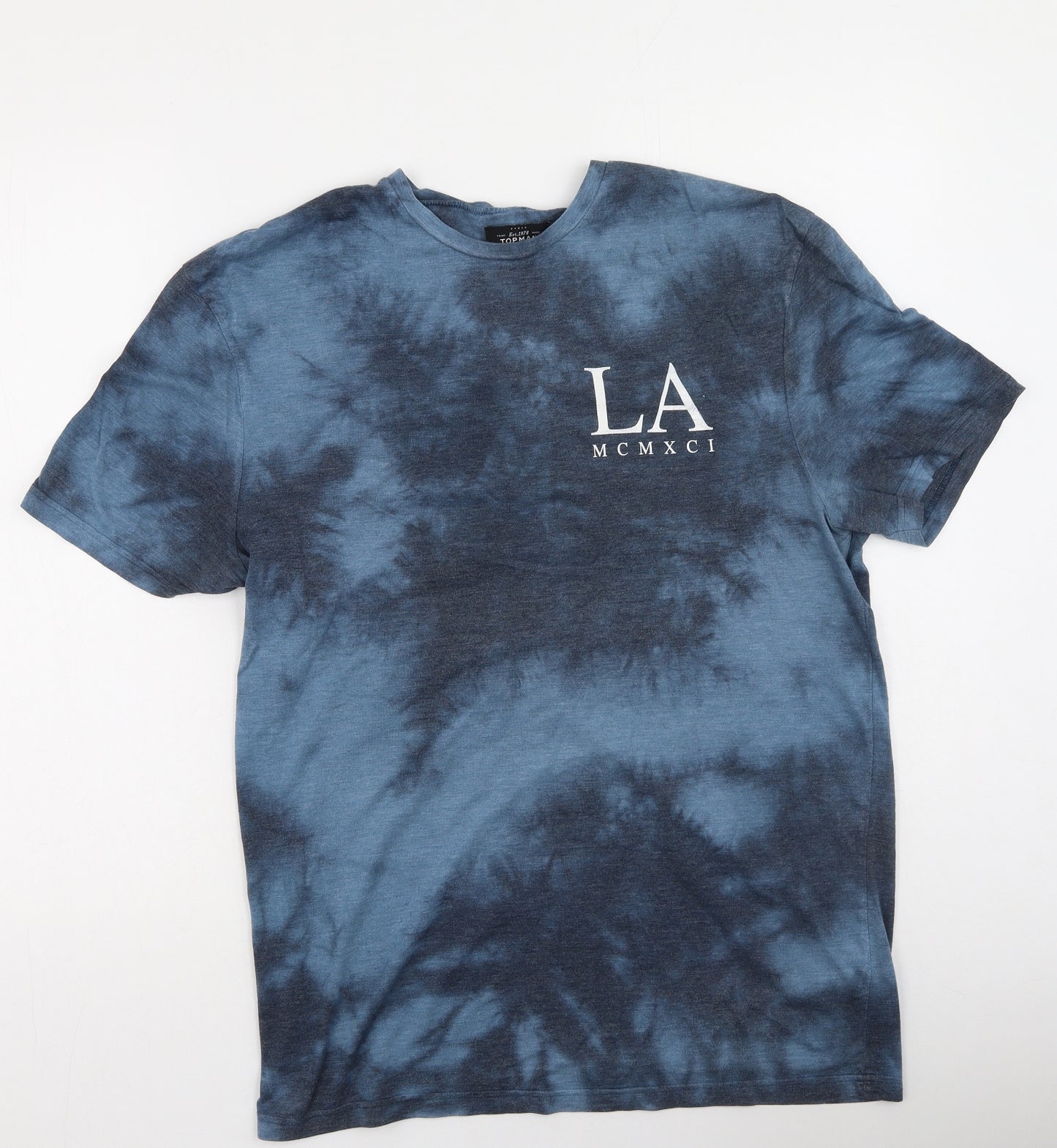 Topman Mens Multicoloured  Polyester  T-Shirt Size M Round Neck