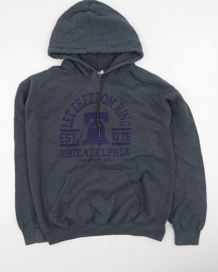 Gildan Womens Grey Cotton Pullover Hoodie Size M