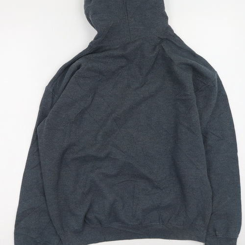 Gildan Womens Grey  Cotton Pullover Hoodie Size M