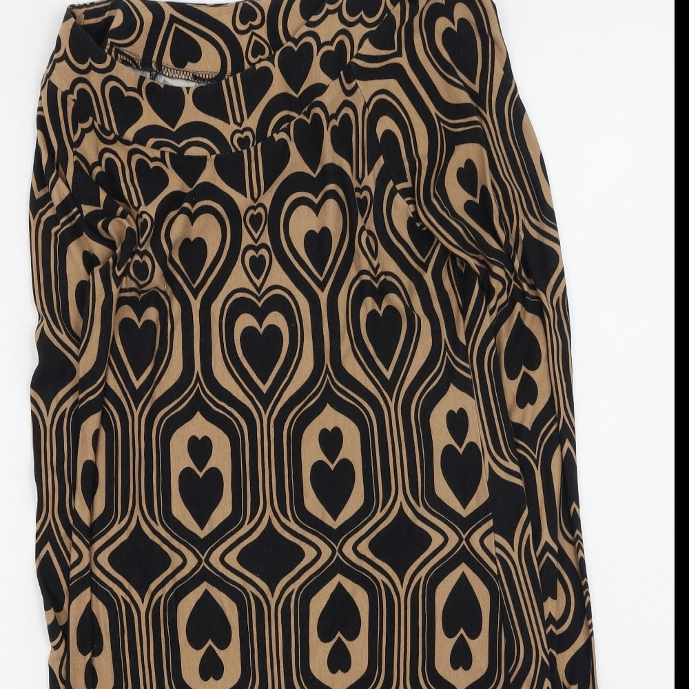 New Look Womens Multicoloured Geometric Viscose Bodycon  Size 14  Off the Shoulder
