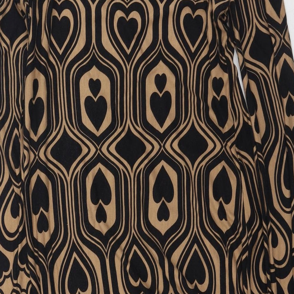 New Look Womens Multicoloured Geometric Viscose Bodycon  Size 14  Off the Shoulder