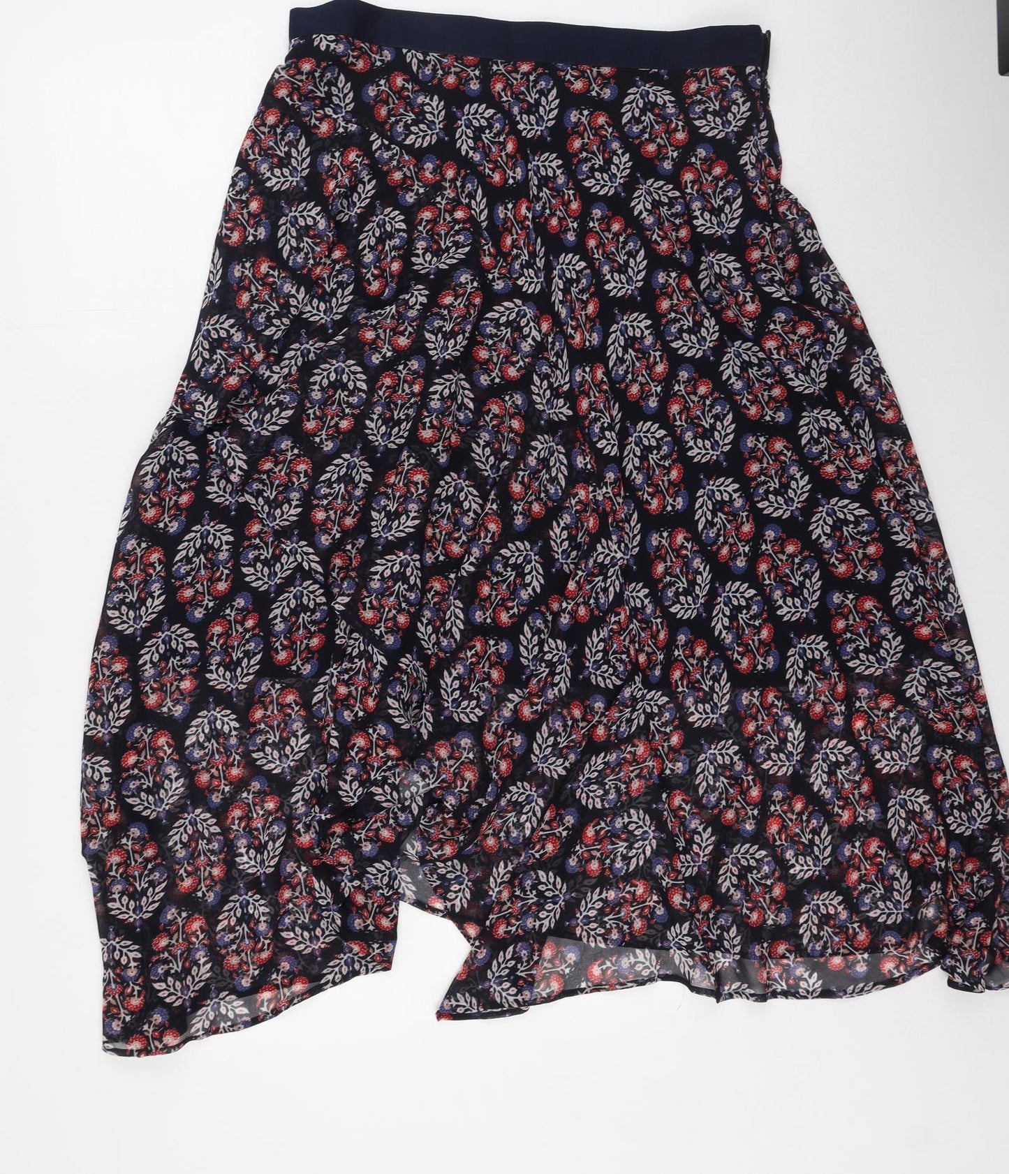 Marks and Spencer Womens Multicoloured Floral Polyester Maxi Skirt Size 14