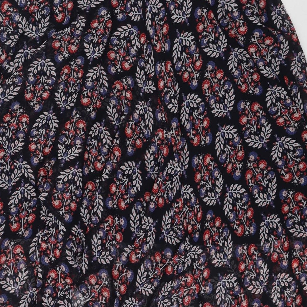 Marks and Spencer Womens Multicoloured Floral Polyester Maxi Skirt Size 14