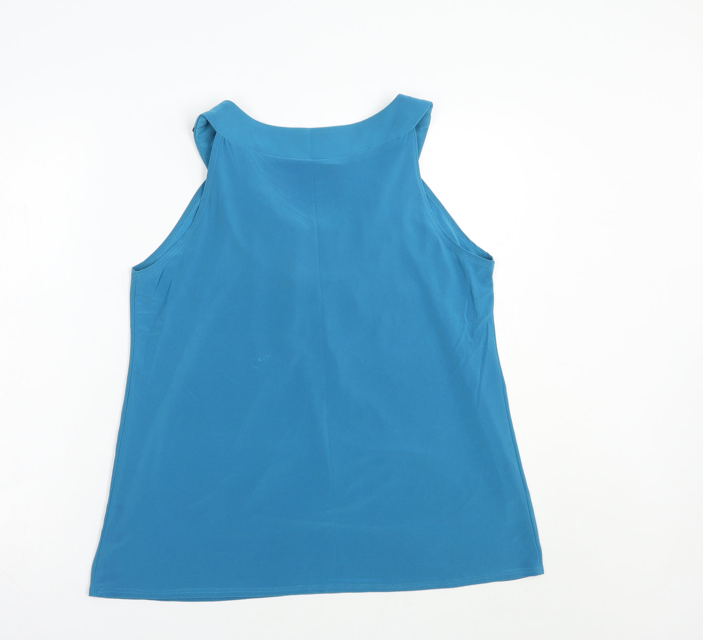 Attitudes Womens Blue  Polyester Basic T-Shirt Size M Scoop Neck - Embellished Neckline