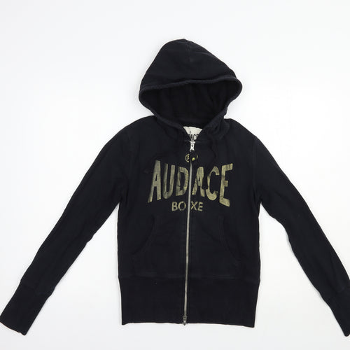 Audace Boxe Womens Beige  Cotton Full Zip Hoodie Size XS  Zip