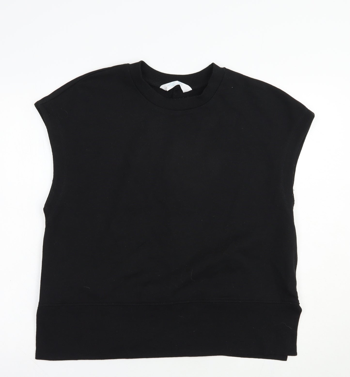 Primark Womens Black Crew Neck  Polyester Vest Jumper Size 12