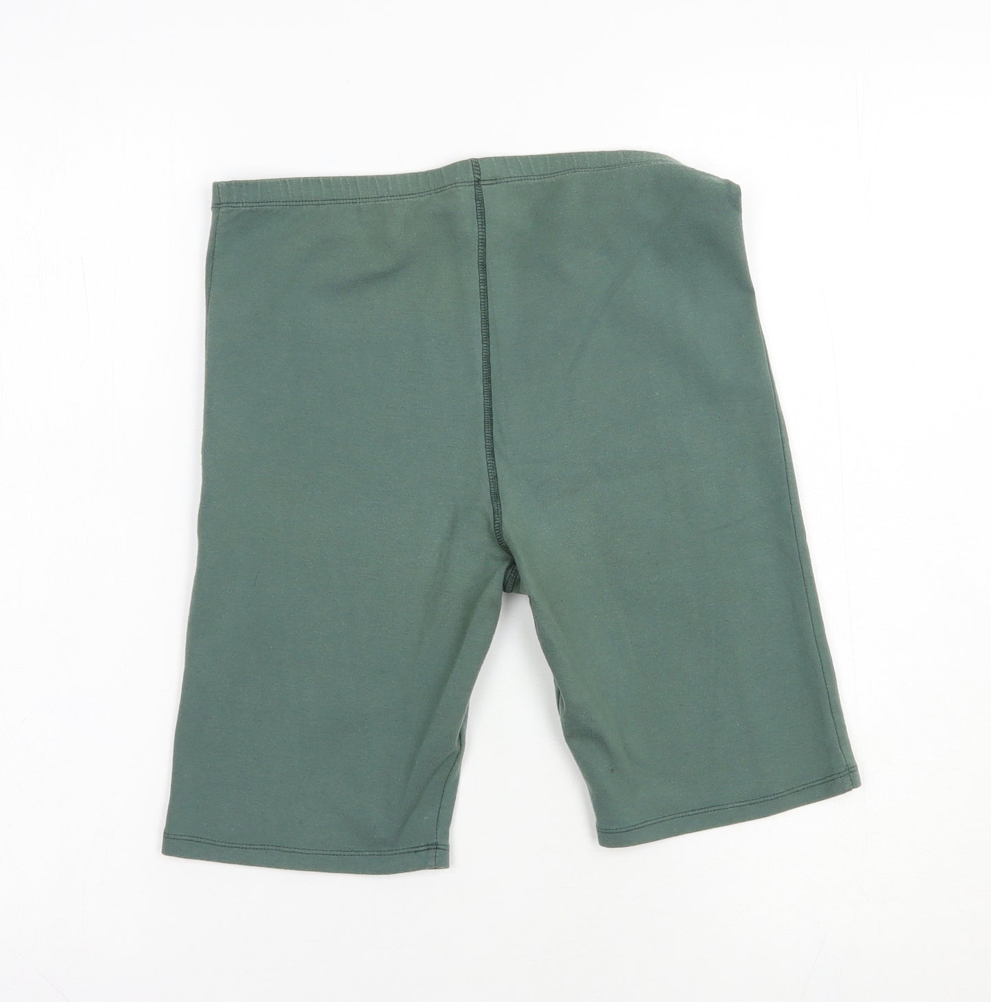 PUMA Womens Green  Cotton Compression Shorts Size M L9 in Regular