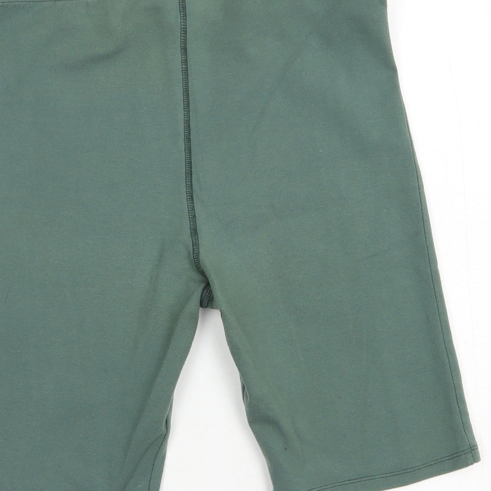 PUMA Womens Green  Cotton Compression Shorts Size M L9 in Regular
