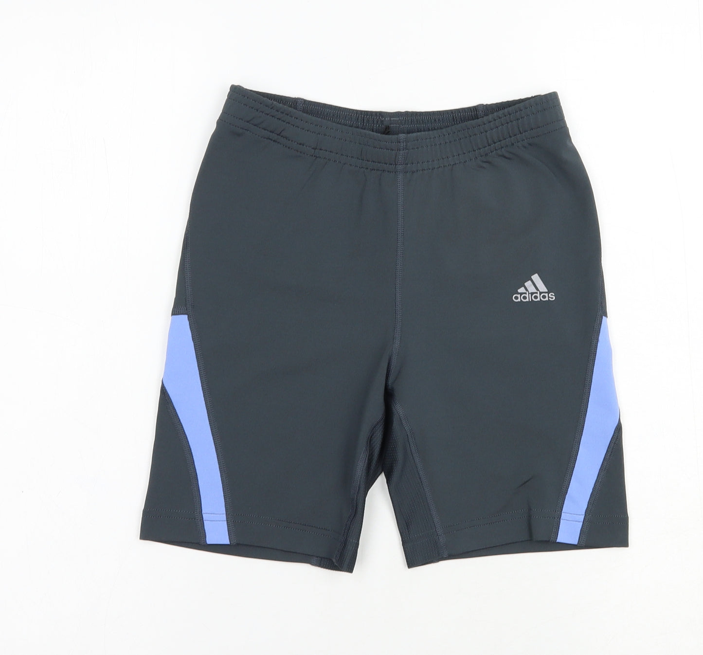 adidas Womens Grey Colourblock Polyester Compression Shorts Size S L6 in Regular