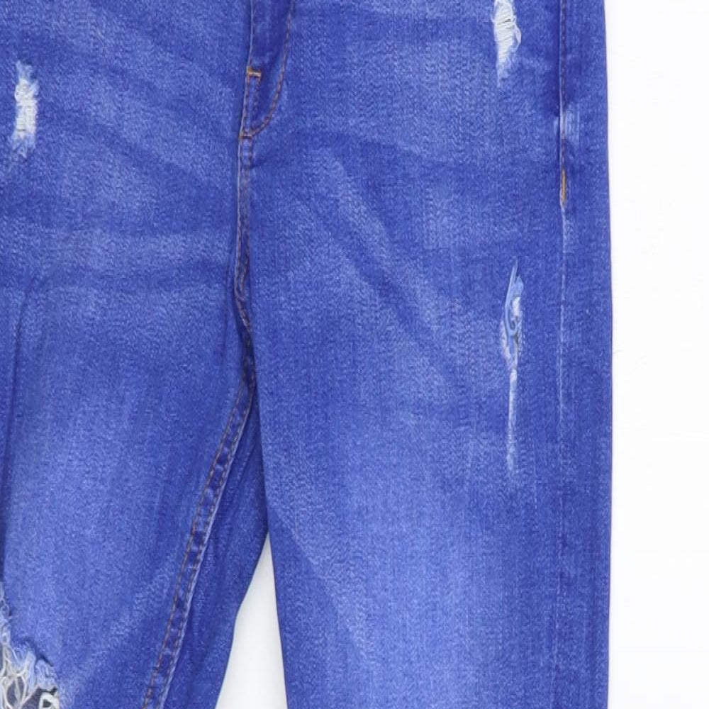Denim Co. Womens Blue  Cotton Skinny Jeans Size 10 L29 in Regular Button