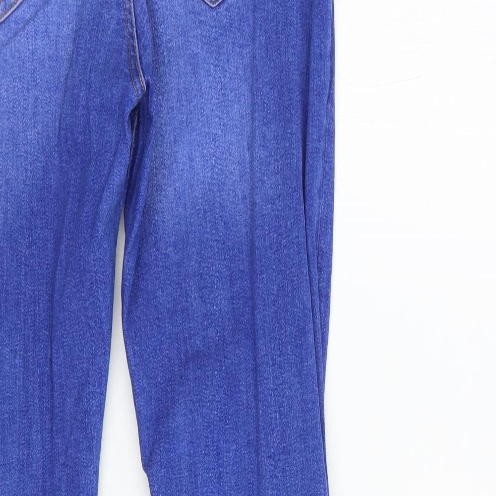 Denim Co. Womens Blue  Cotton Skinny Jeans Size 10 L29 in Regular Button