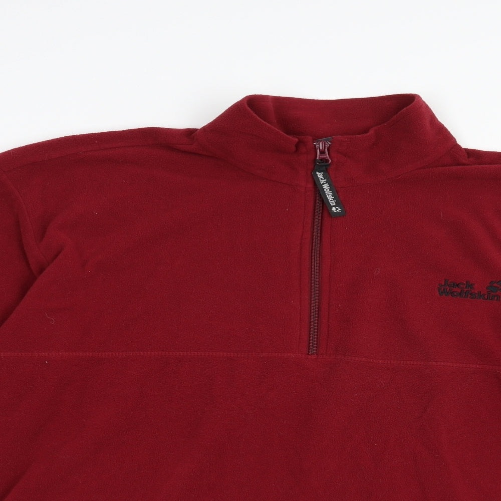 Jack Wolfskin Mens Red  Polyester Pullover Sweatshirt Size L
