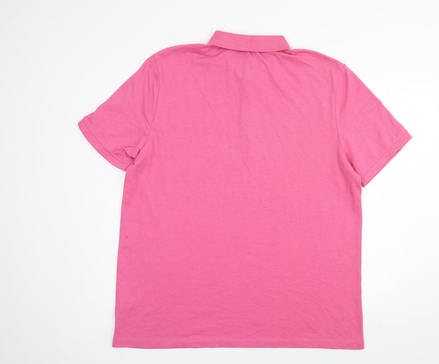 F&F Mens Pink  Cotton  Polo Size XL Collared Button