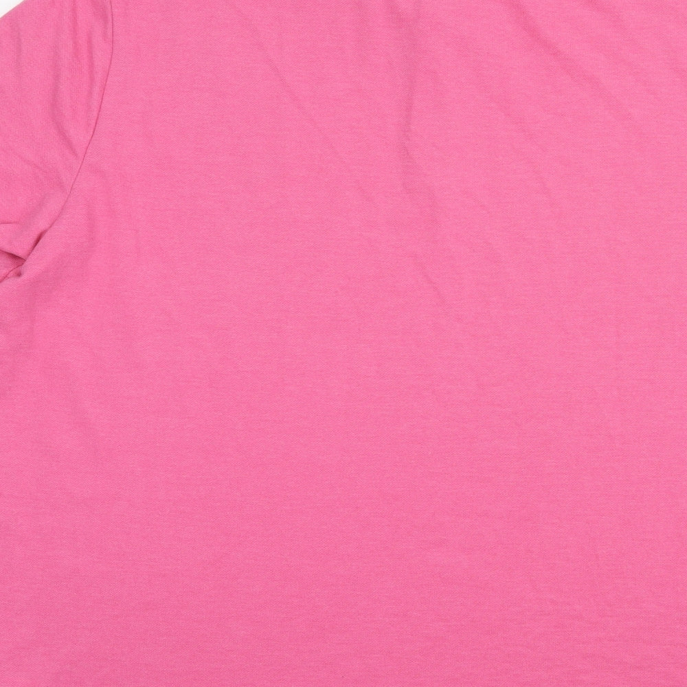 F&F Mens Pink  Cotton  Polo Size XL Collared Button
