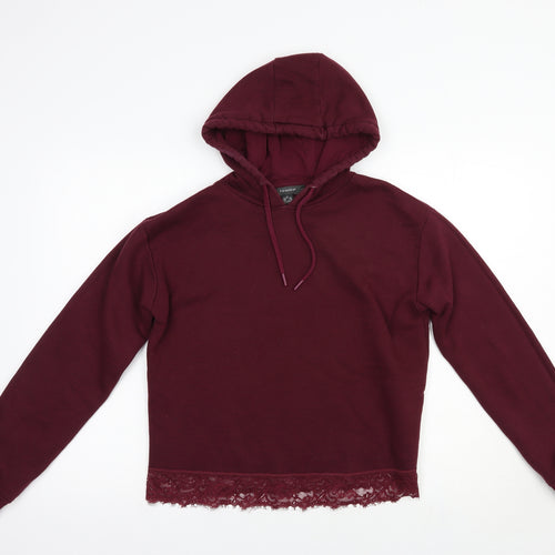 Primark Womens Purple  Polyester Pullover Hoodie Size 8  Pullover - Lace Detail