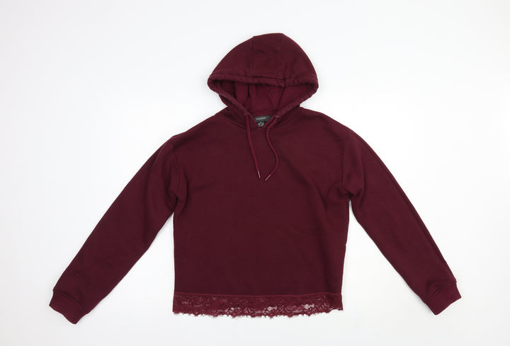 Primark Womens Purple  Polyester Pullover Hoodie Size 8  Pullover - Lace Detail