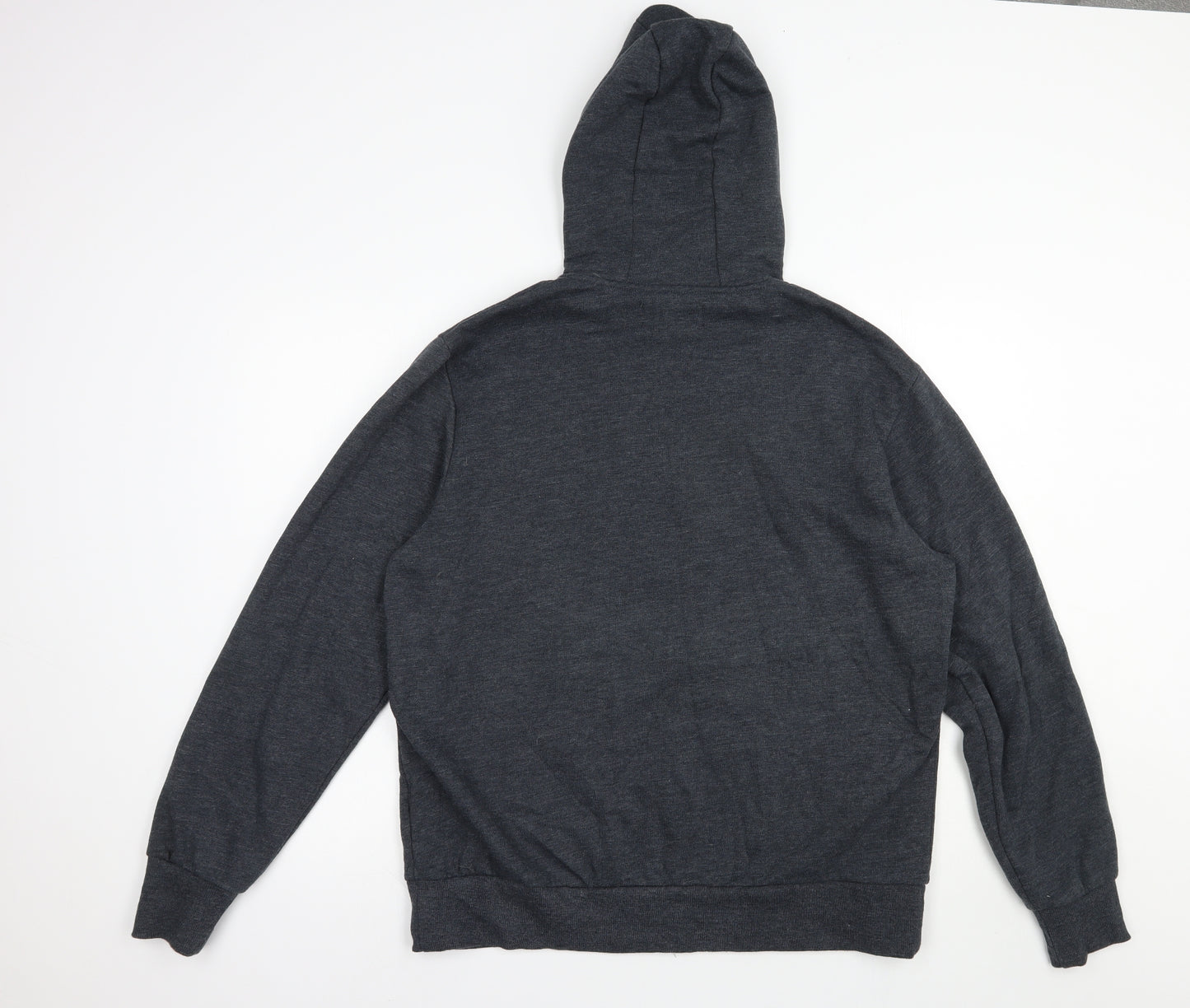 Dunnes Stores Mens Grey  Cotton Full Zip Hoodie Size L