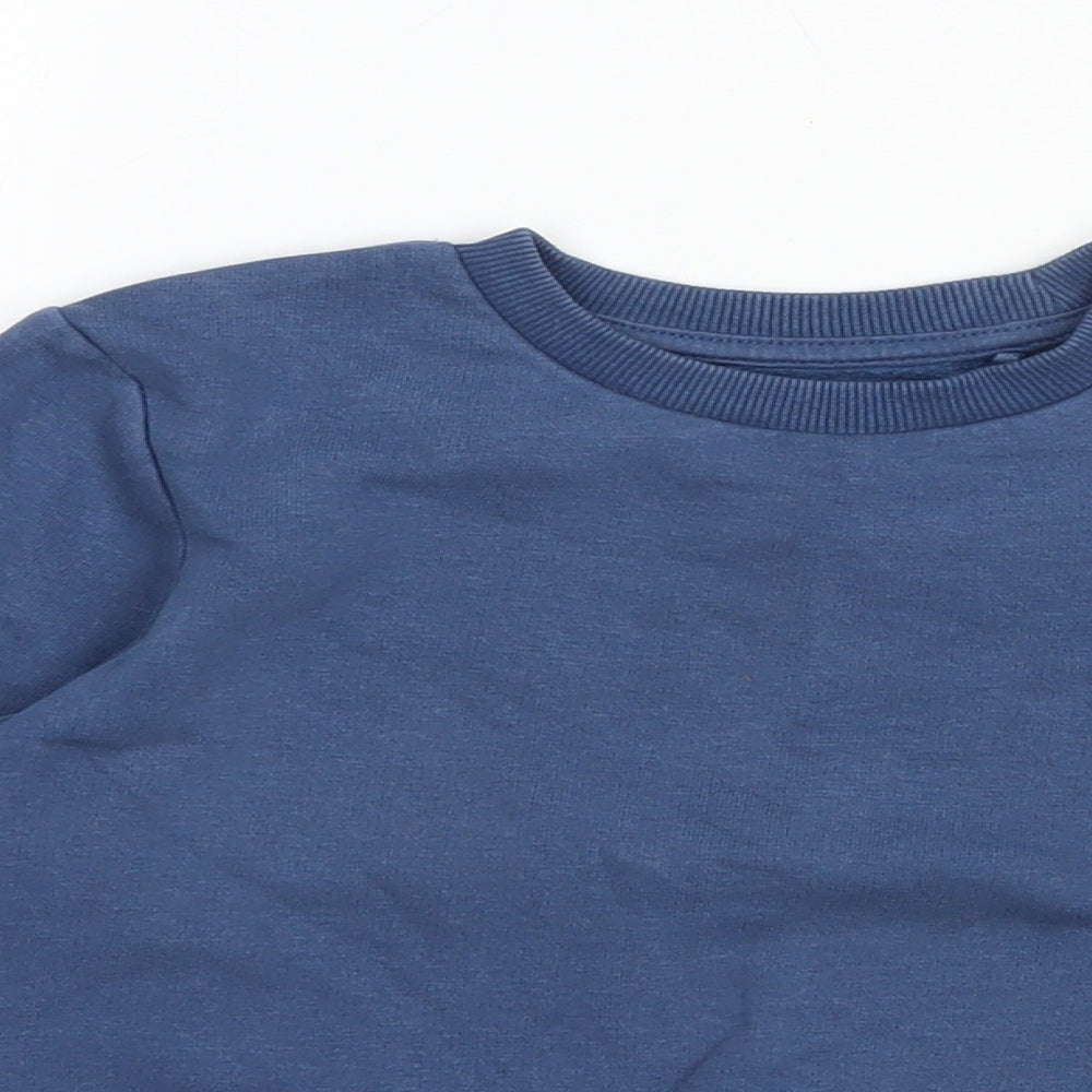 NEXT Boys Blue  Cotton Pullover Sweatshirt Size 3-4 Years  Pullover