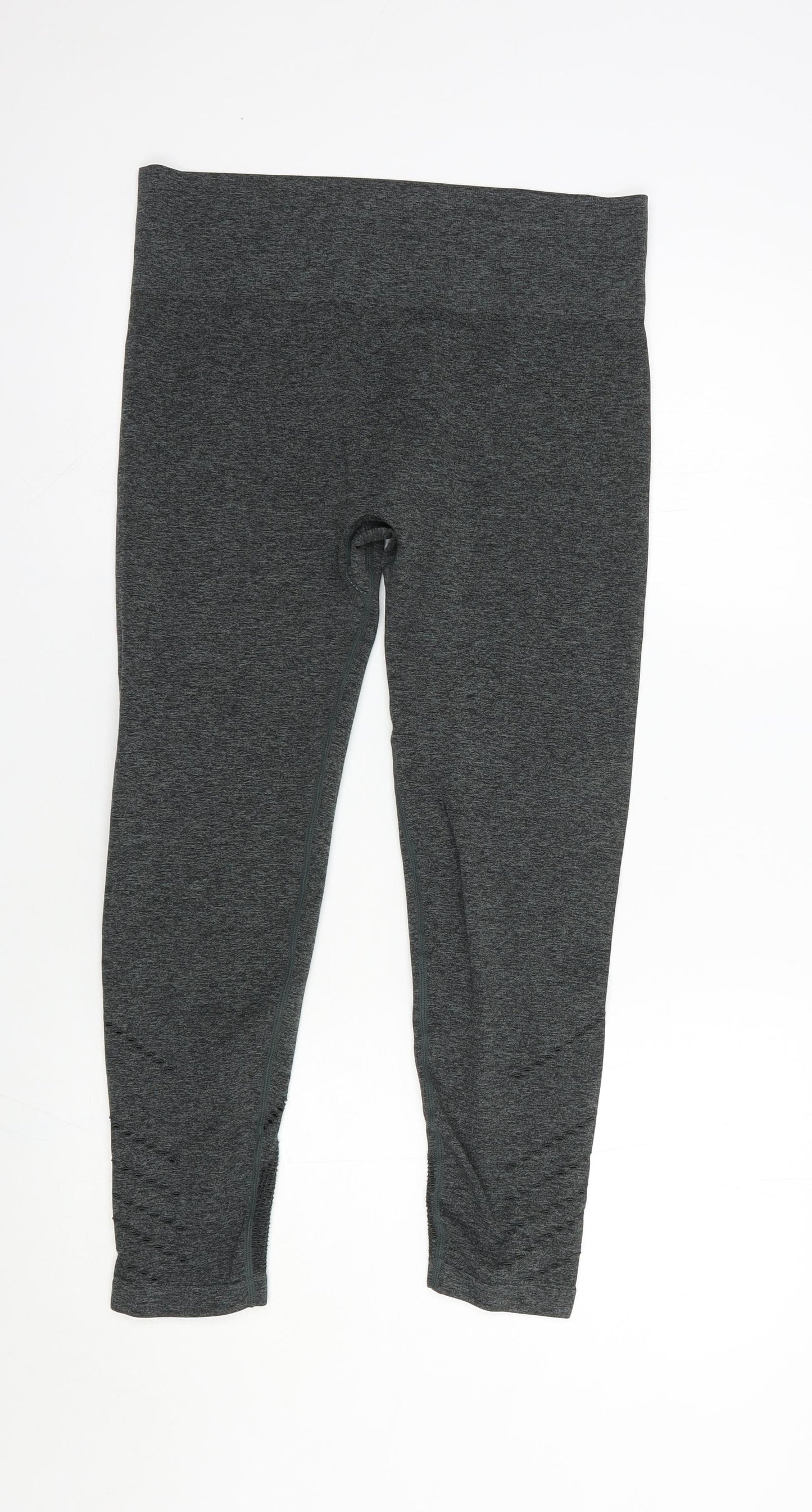 Primark Womens Grey  Polyamide Compression Leggings Size 14 L25 in Regular
