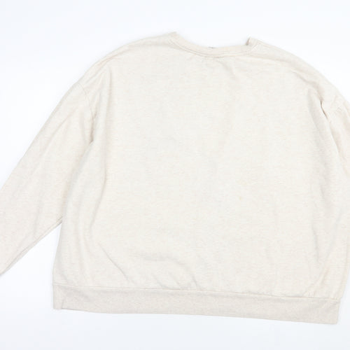 Primark Womens Beige  Cotton Henley Sweatshirt Size 22  Pullover - Looney Tunes