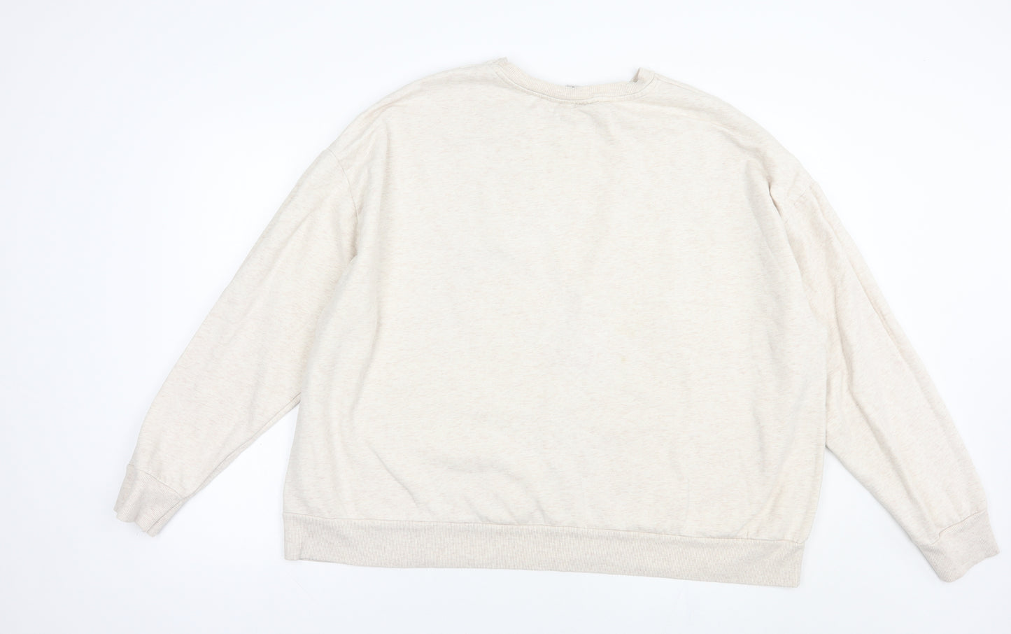 Primark Womens Beige  Cotton Henley Sweatshirt Size 22  Pullover - Looney Tunes