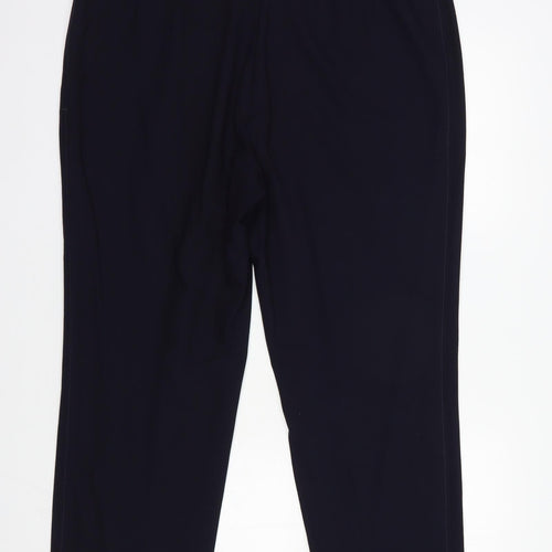 Marks and Spencer Womens Blue  Polyester Dress Pants Trousers Size 18 L27 in Regular Zip