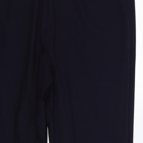 Marks and Spencer Womens Blue  Polyester Dress Pants Trousers Size 18 L27 in Regular Zip