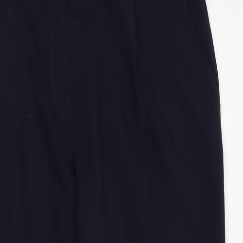 Marks and Spencer Womens Blue  Polyester Dress Pants Trousers Size 18 L26 in Regular Button