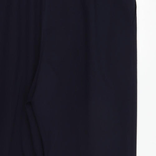 Marks and Spencer Womens Blue  Polyester Dress Pants Trousers Size 18 L26 in Regular Button