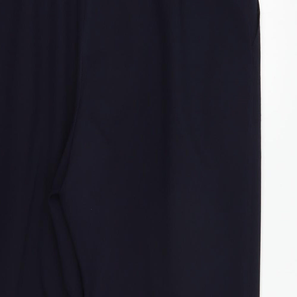 Marks and Spencer Womens Blue  Polyester Dress Pants Trousers Size 18 L26 in Regular Button