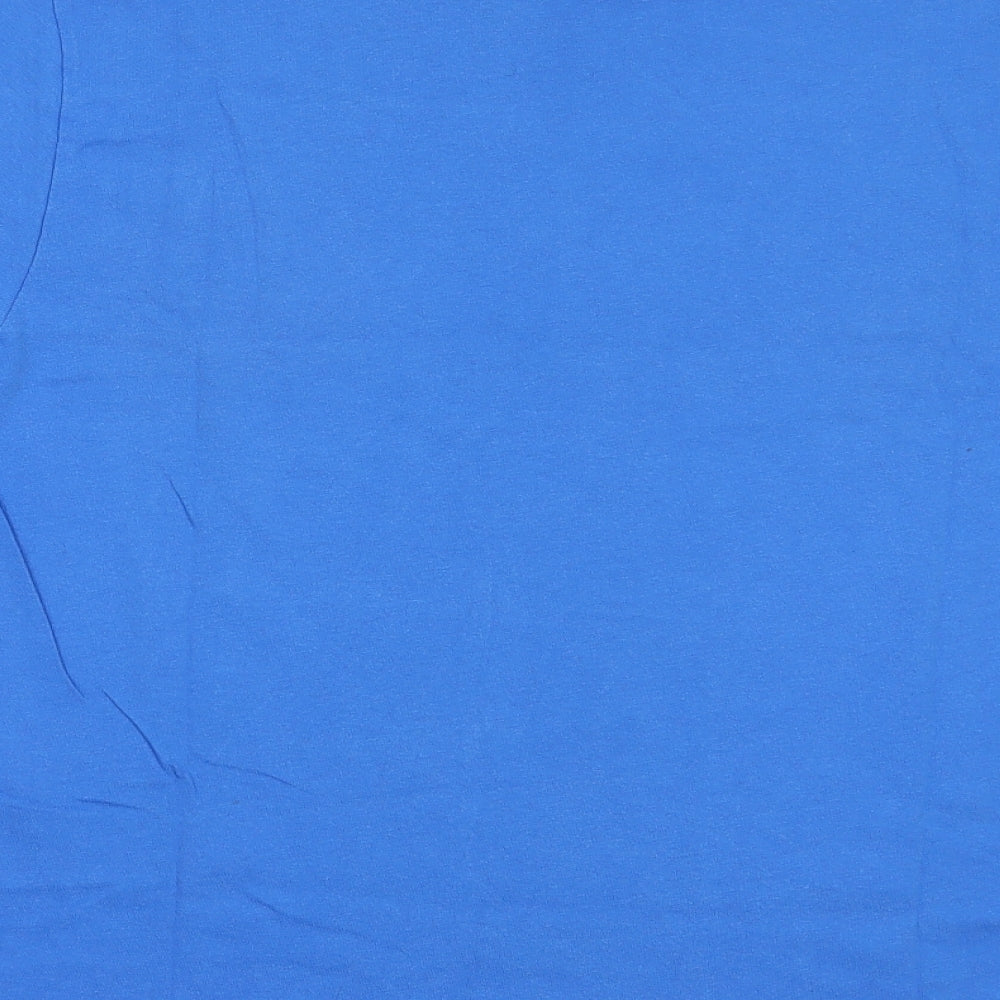 Bench Mens Blue  Cotton  T-Shirt Size L Crew Neck