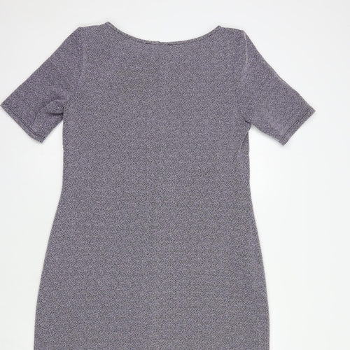 George Womens Purple  Polyester Pencil Dress  Size 12  Boat Neck Pullover