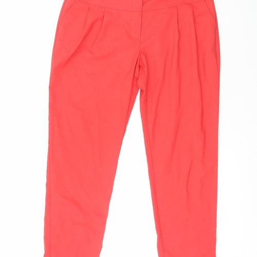 NEXT Womens Orange  Polyurethane Trousers  Size 10 L26.5 in Regular