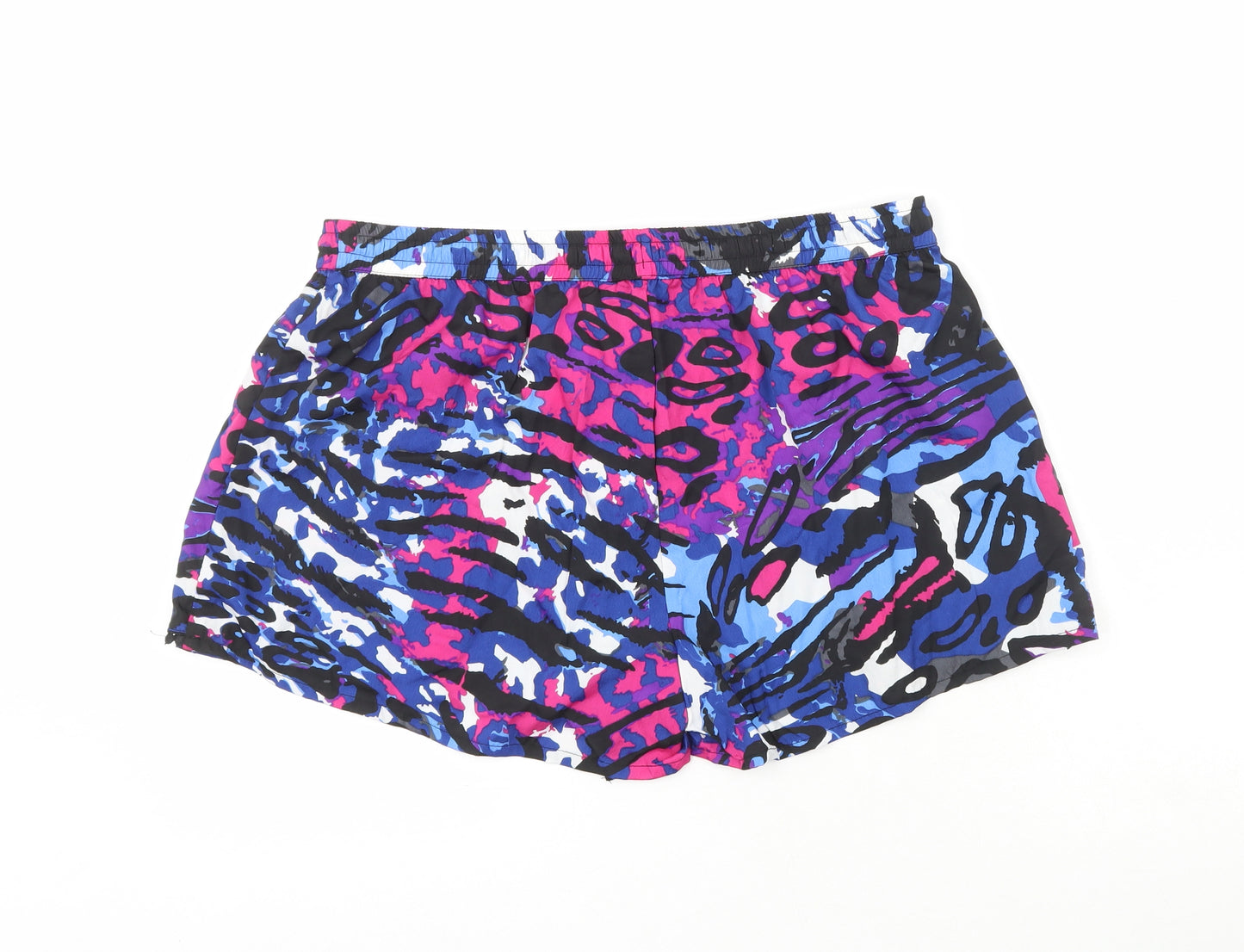 Preworn Womens Multicoloured Animal Print Polyester Sweat Shorts Size L L4 in Regular