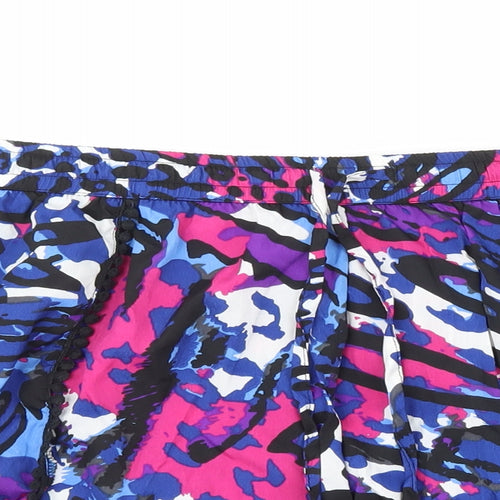 Preworn Womens Multicoloured Animal Print Polyester Sweat Shorts Size L L4 in Regular
