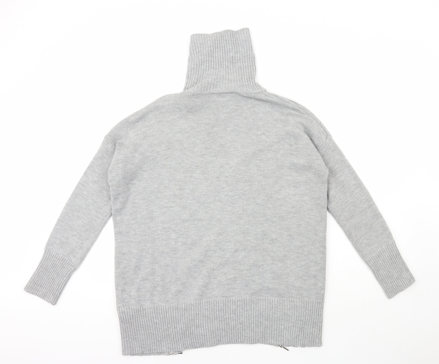 Wallis Mens Grey Roll Neck  Acrylic Pullover Jumper Size S