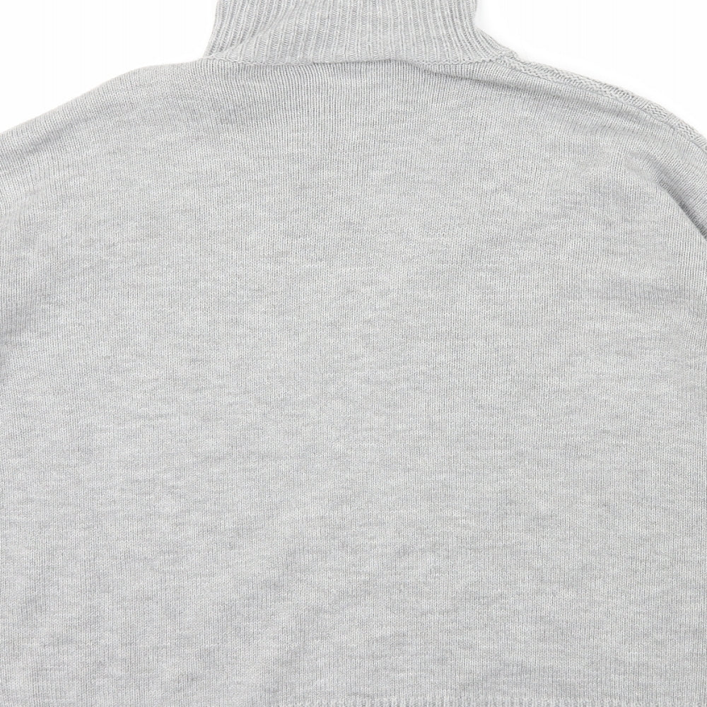 Wallis Mens Grey Roll Neck  Acrylic Pullover Jumper Size S