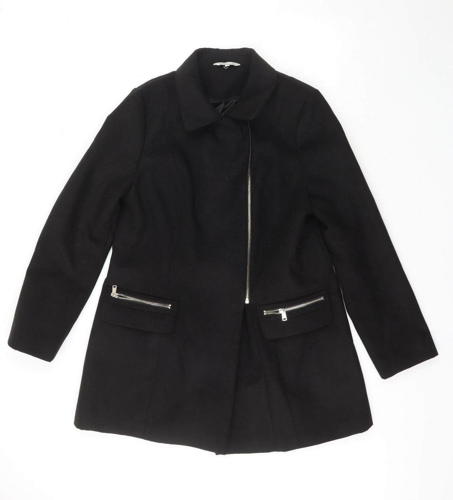 Peacocks Womens Black   Jacket Coat Size 14