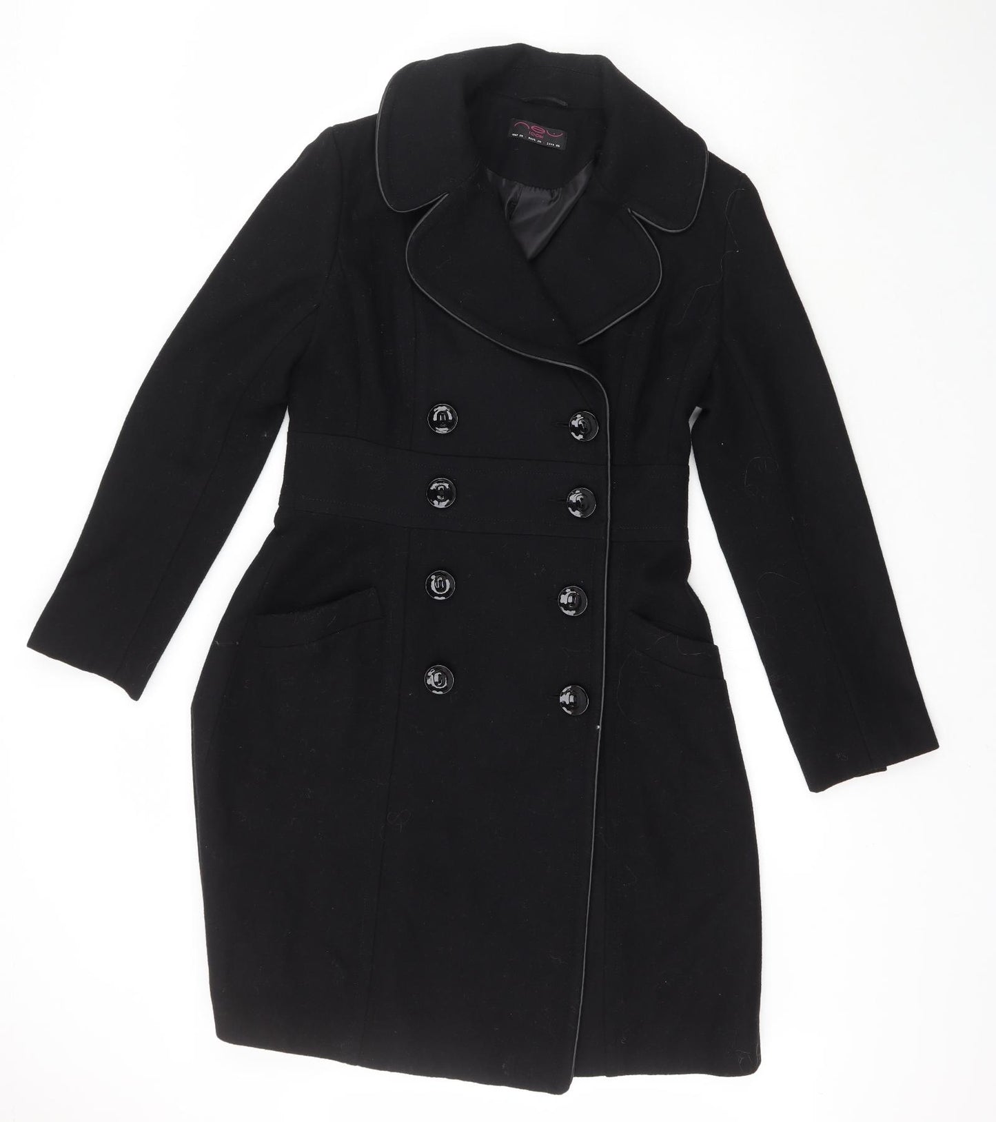 New Look Womens Black   Trench Coat Coat Size 12