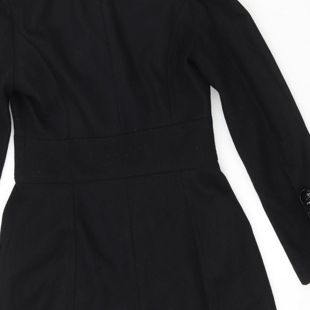 New Look Womens Black   Trench Coat Coat Size 12