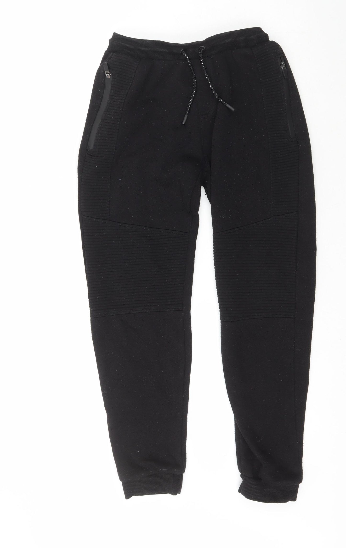 Pep&Co Boys Black  Polyester Jogger Trousers Size 12-13 Years  Regular
