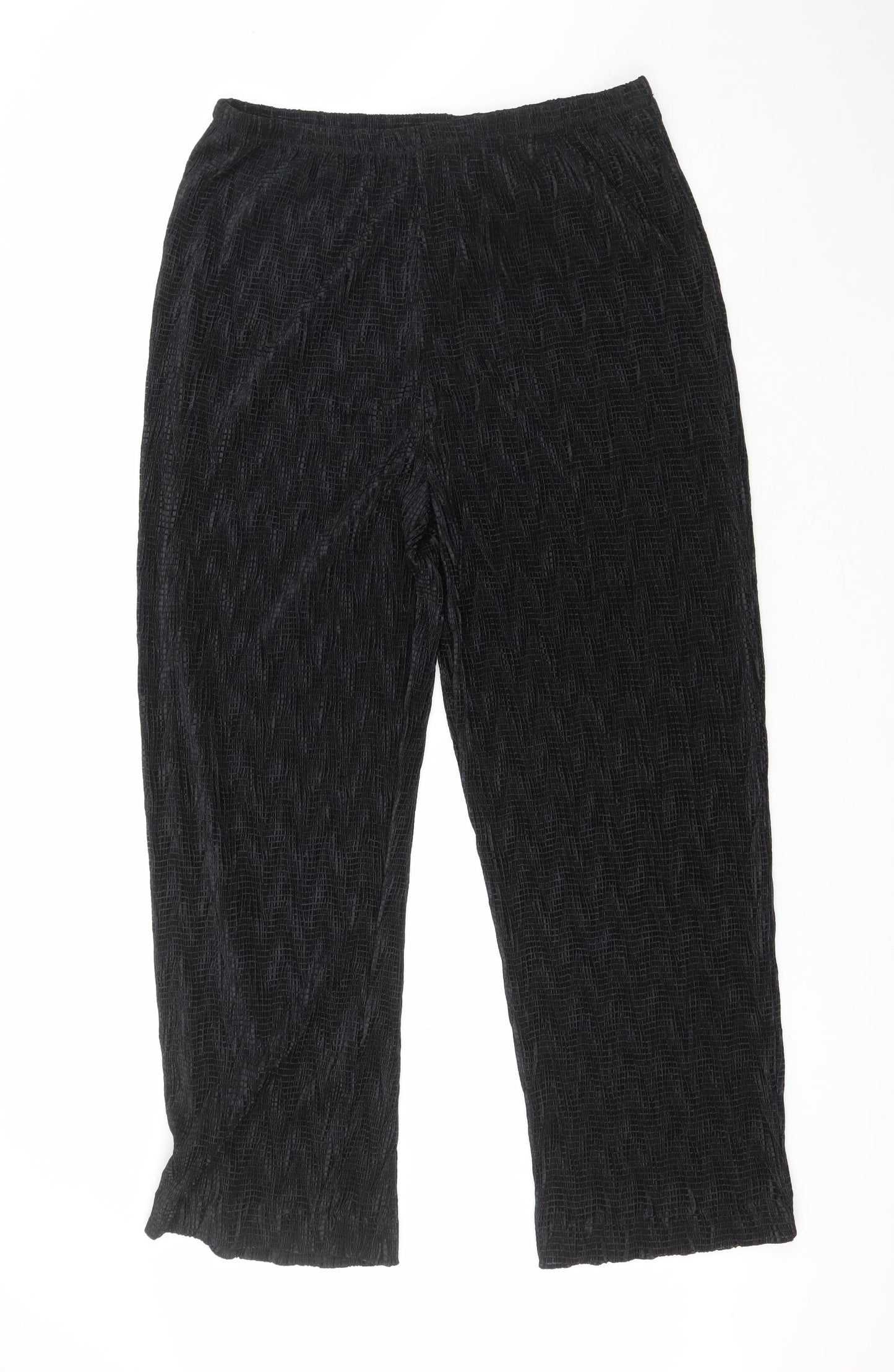 Collectables Womens Black  Polyester Trousers  Size 18 L28 in Regular