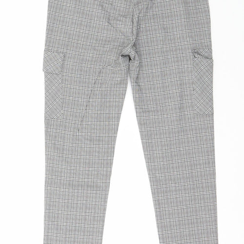 Cherry Koko  Womens Grey Plaid Cotton Trousers  Size M L25.5 in Regular